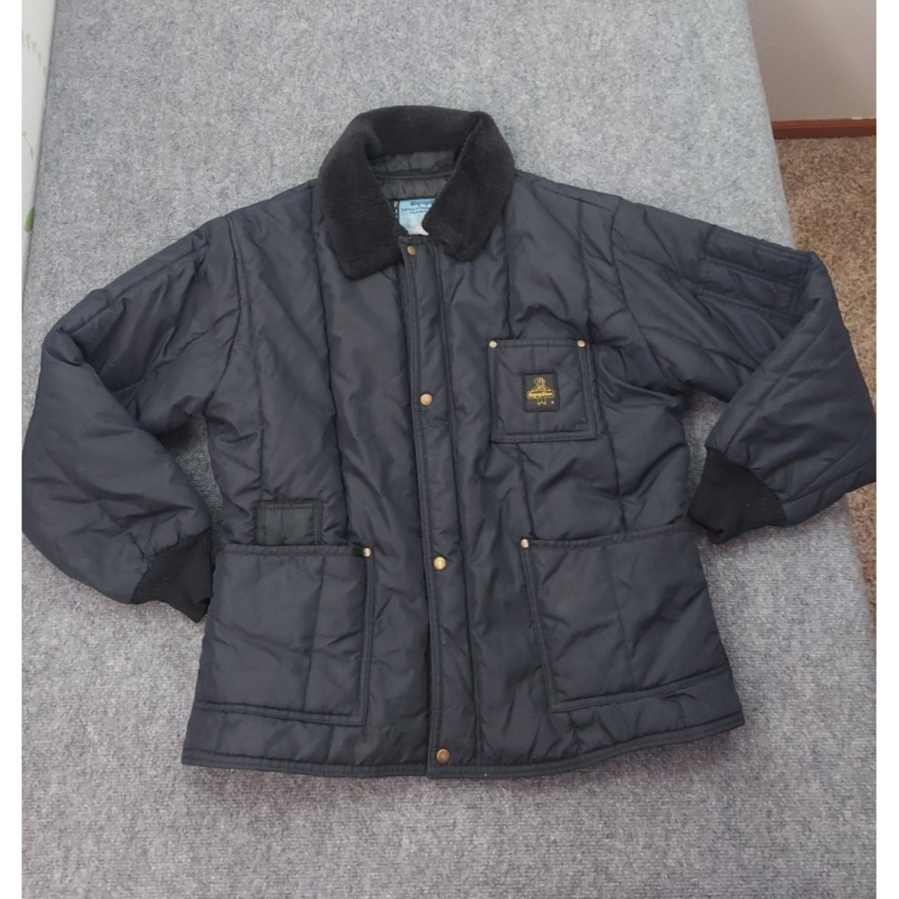 RefrigiWear Insulated Work Coat Jacket Mens Size 2XL Black Heavy Duty